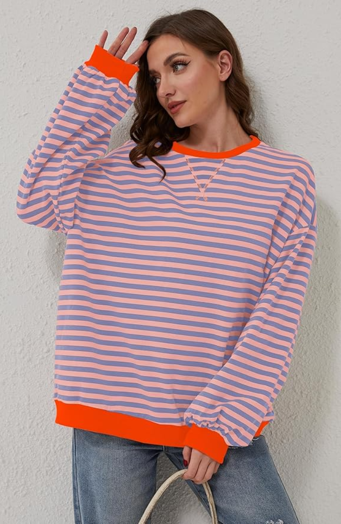 Aine | Striped Oversized Sweater