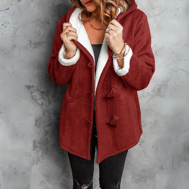 Florence | Plush Hooded Toggle Coat