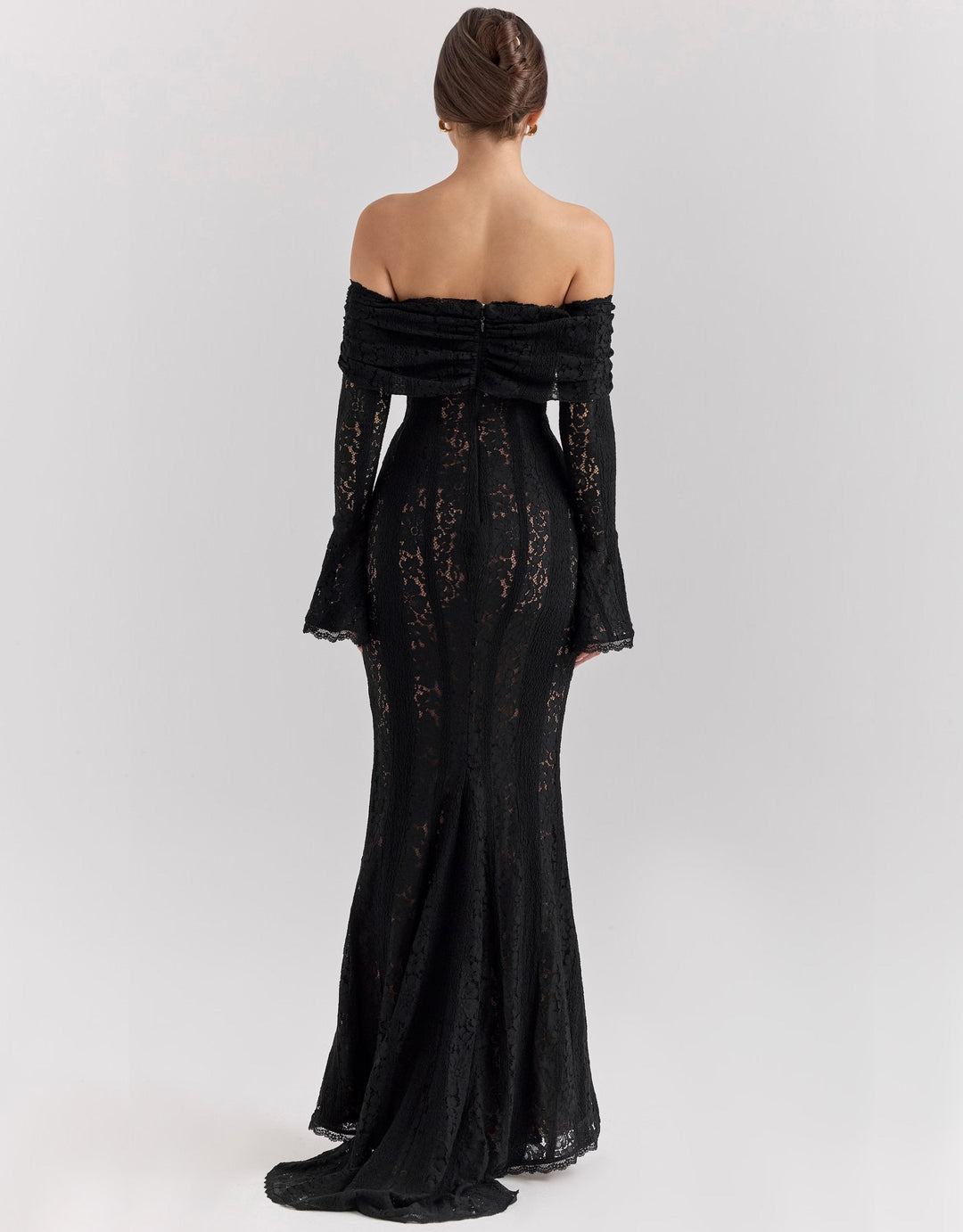 Selah | Lace Off Shoulder Cutout Maxi Dress