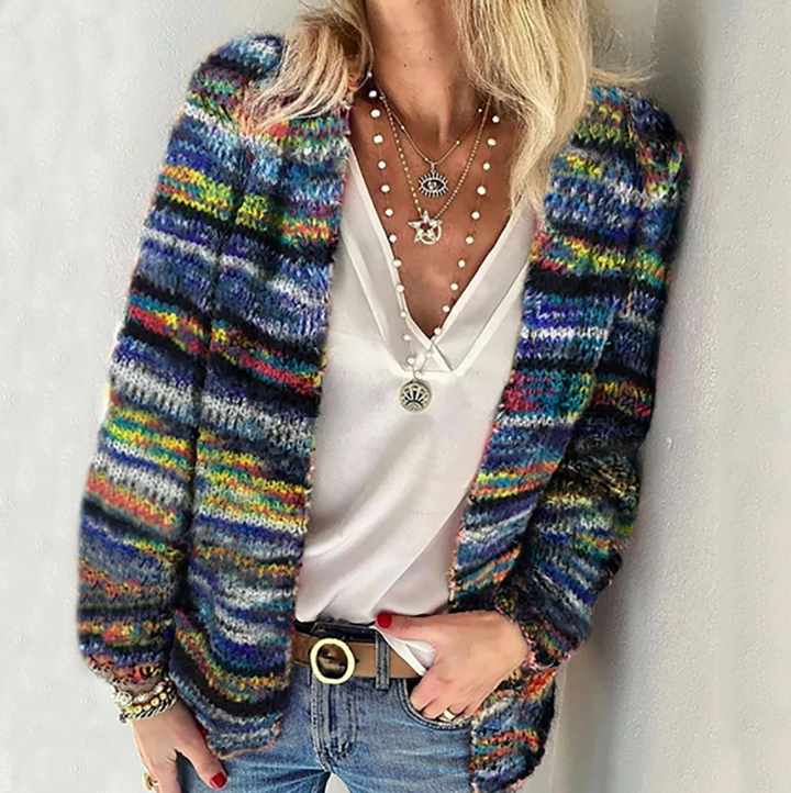 Catherine | Cozy Cotton Multicolor Cardigan