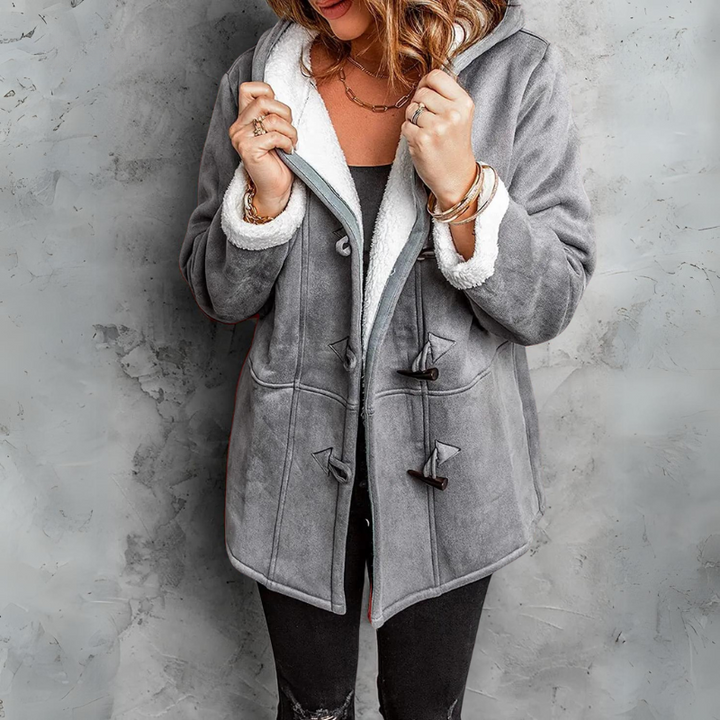 Florence | Plush Hooded Toggle Coat