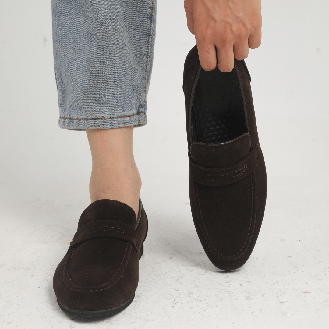 Pieri | Suede strap loafers